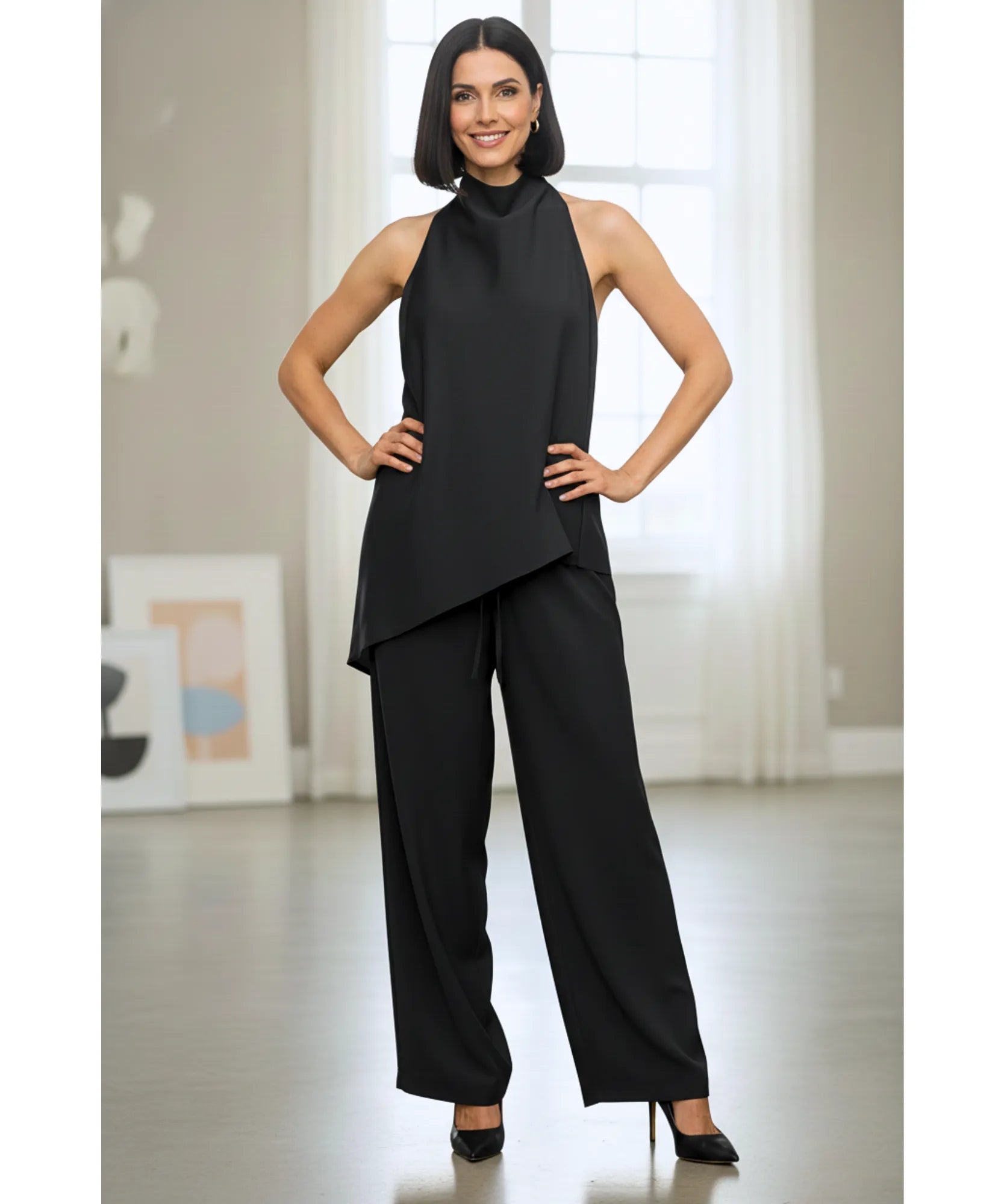 Conjunto Feminino Alfaiataria com Blusa e Calça em Linho | Biah