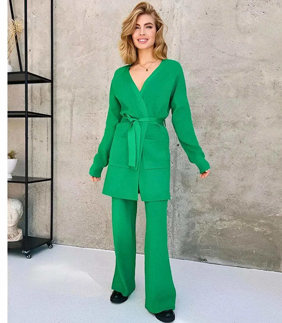 Conjunto Feminino Tricot Elegante para Trabalho e Eventos | Ayasha