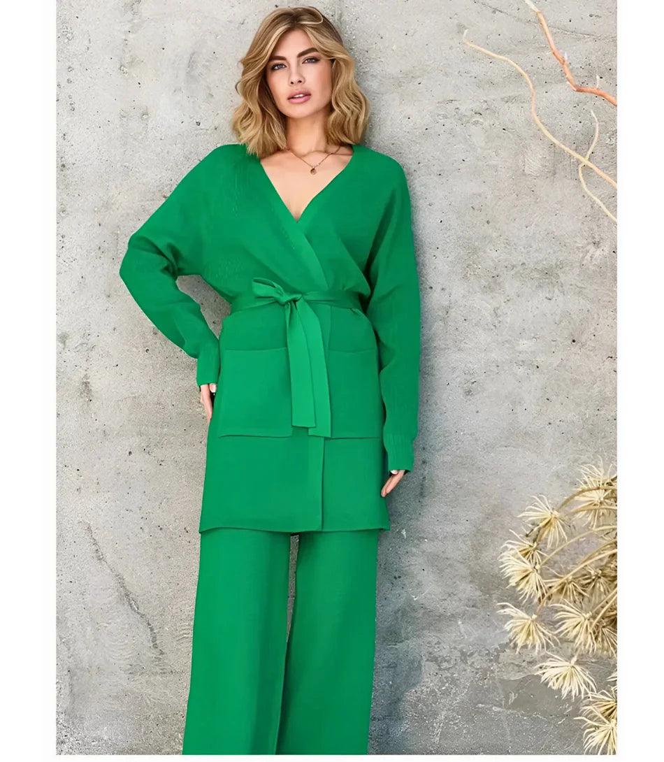 Conjunto Feminino Tricot Elegante para Trabalho e Eventos | Ayasha