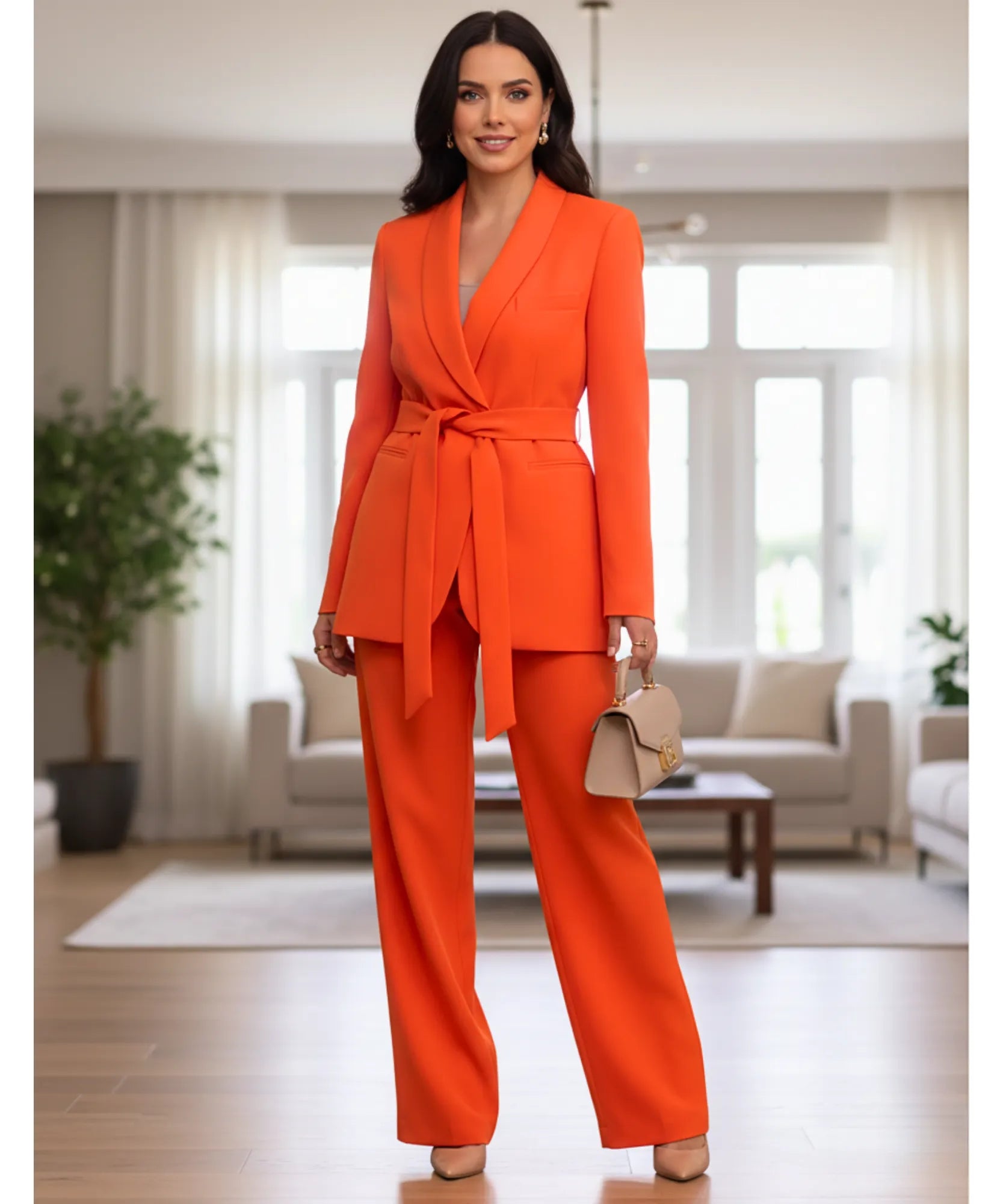 Conjunto Social Feminino Alfaiataria Blazer e Calça Flare | Bibi