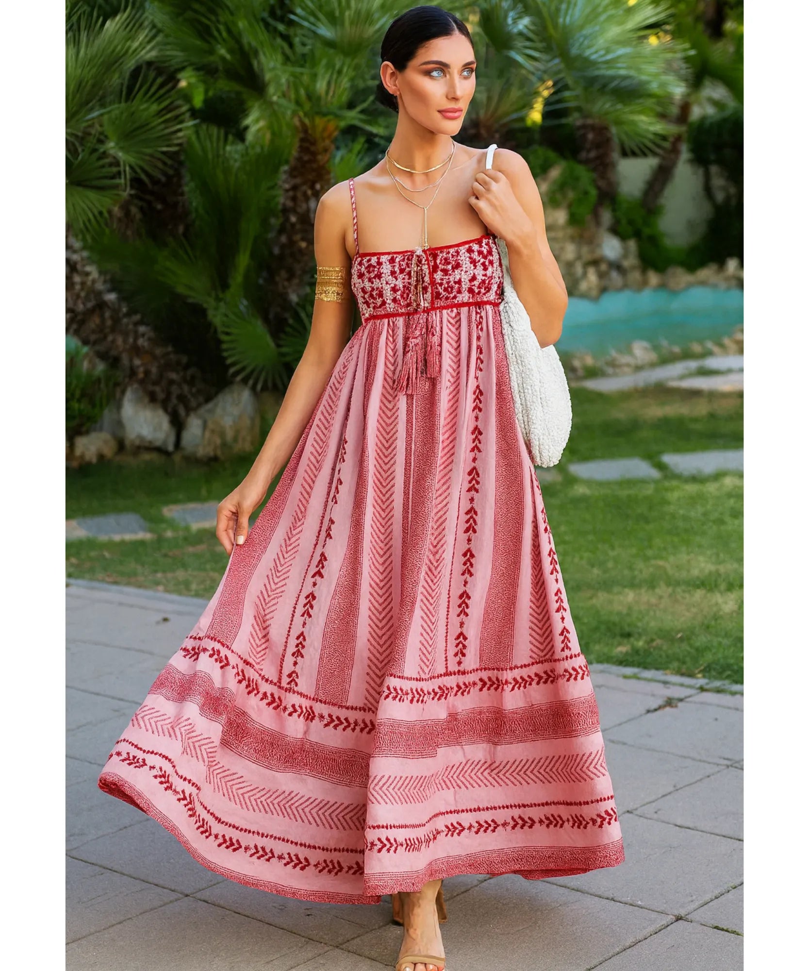 Vestido Longo Estampado Étnico Boho Verao | Lexa