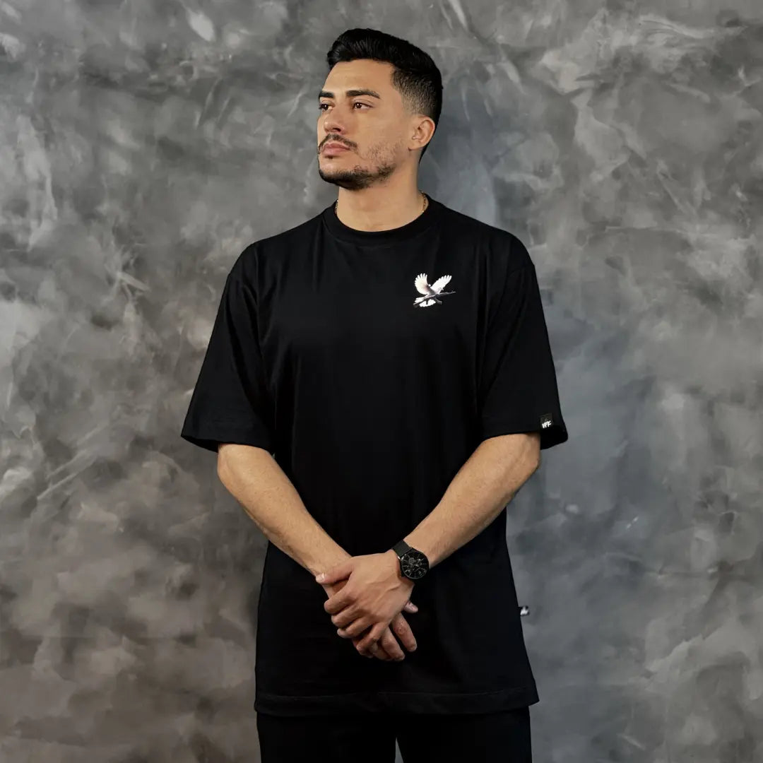 Camiseta Oversized Right for Right Preto