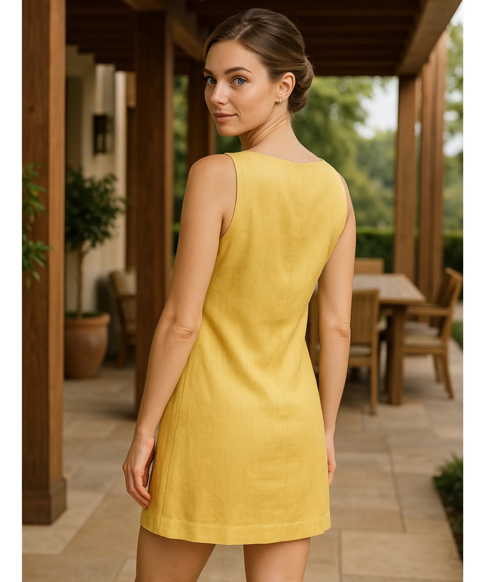 Vestido Curto Feminino Sarja Social Verão Elegante | Lari