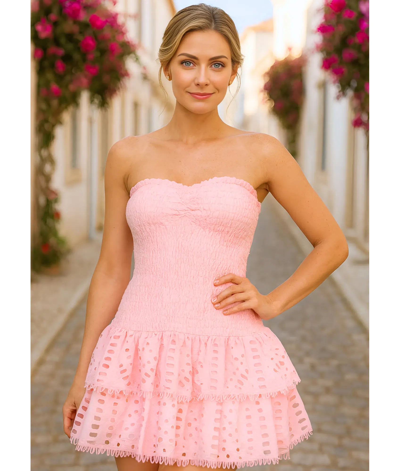 Vestido Feminino Curto Laise Boho Casual Verão | Chloe