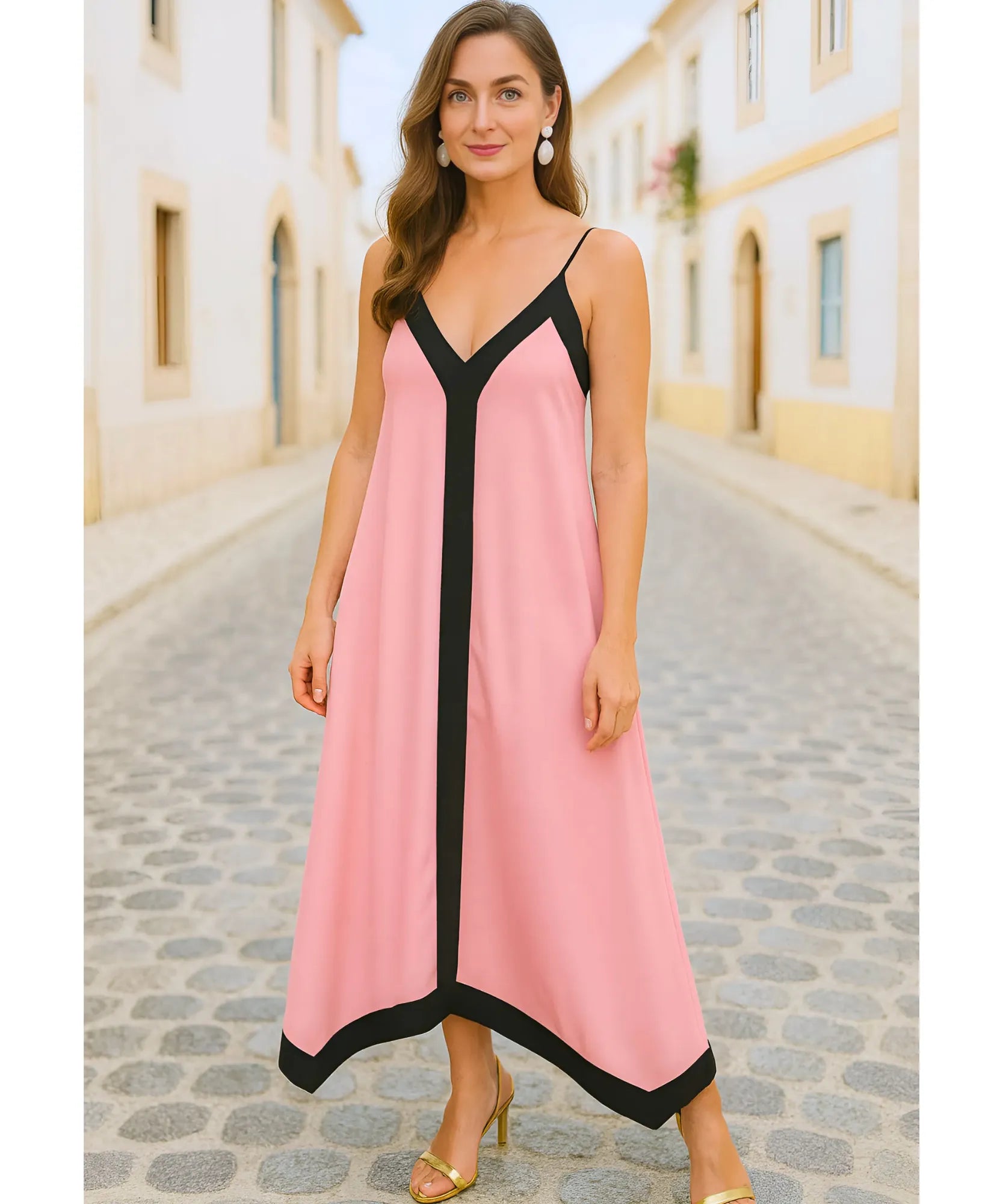 Vestido Longo Elegante Boho com Alças Finas | Maximum