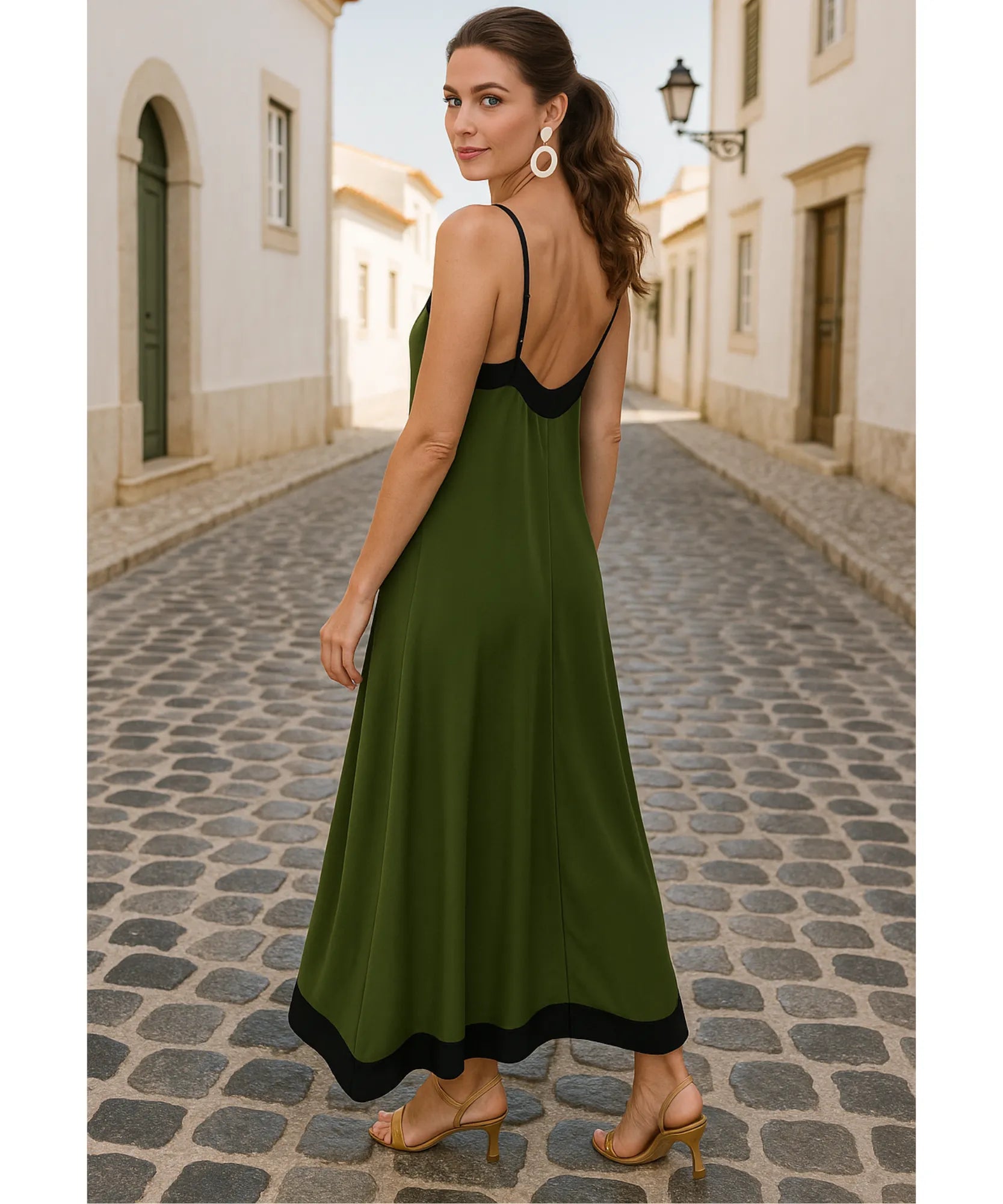 Vestido Longo Elegante Boho com Alças Finas | Maximum