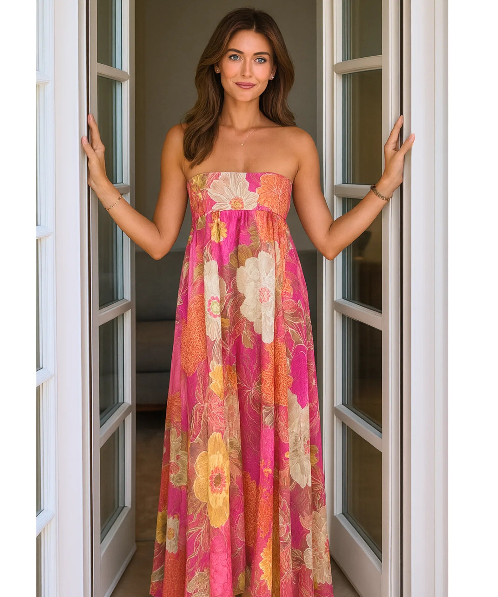 Vestido Longo Tomara que Caia Floral Premium Verão | Amaryllis