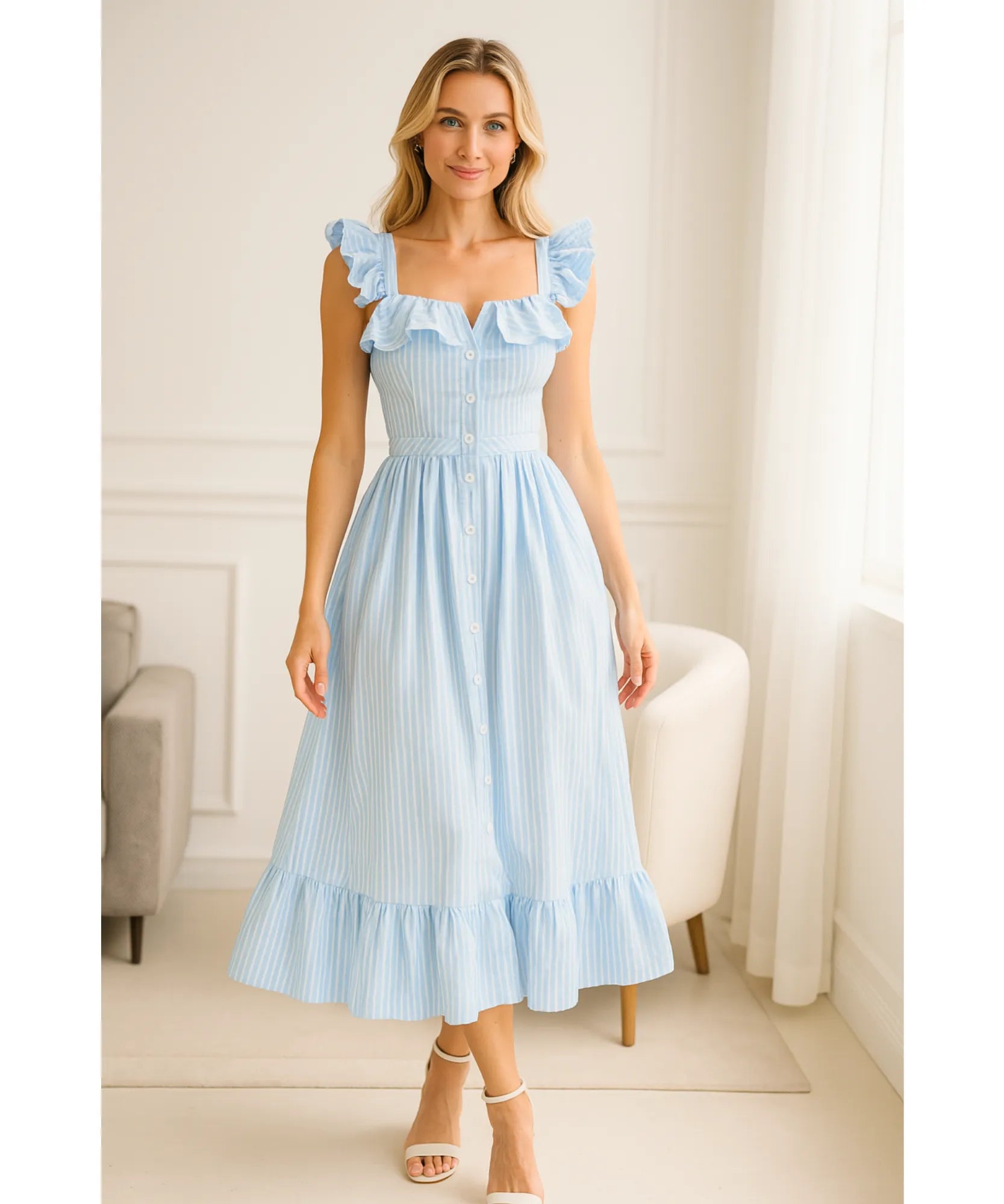 Vestido Midi Elegante Boho Convidadas Casamento Dia | Guardian