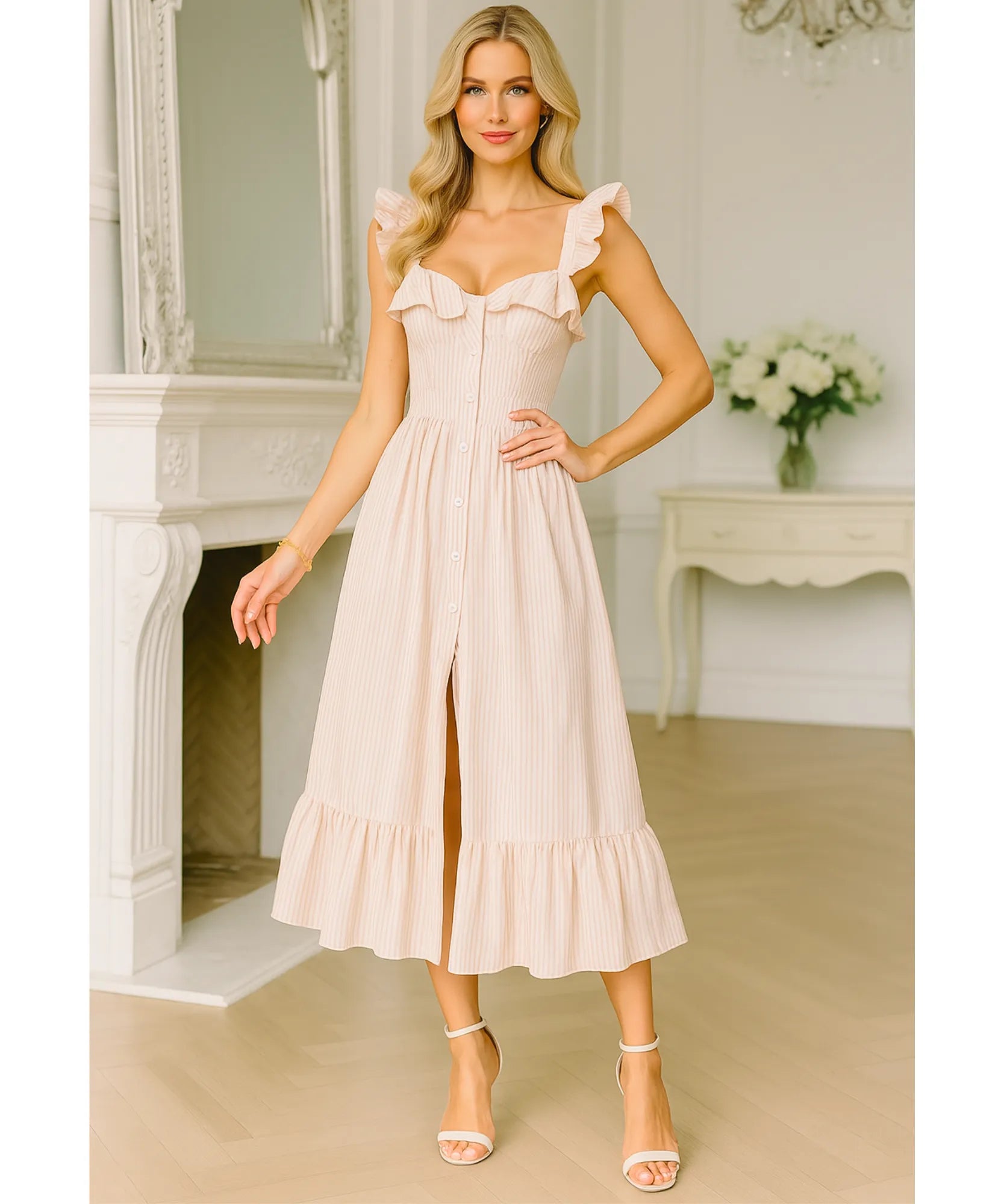 Vestido Midi Elegante Boho Convidadas Casamento Dia | Guardian