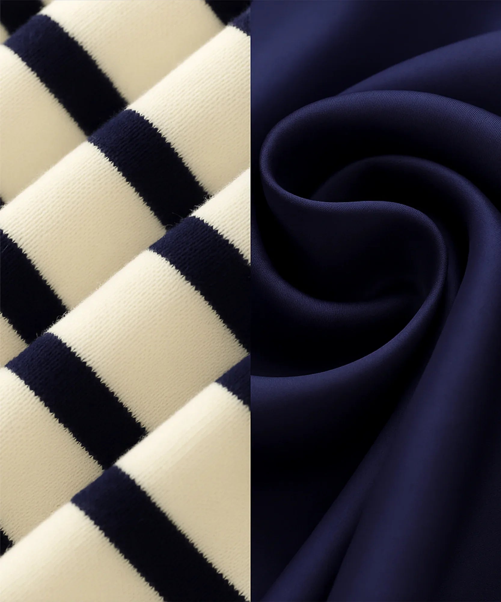 Vestido Midi Feminino Listrado Casual de Malha Elegante | Nellie