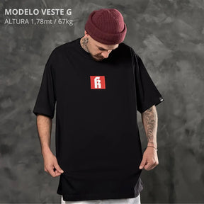 Camiseta Oversized Red Code Preto