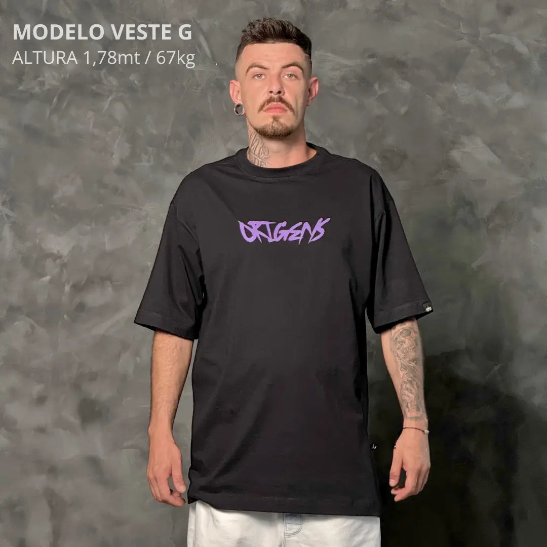 Camiseta Oversized Masked Up Preto