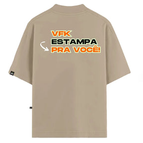Camiseta Oversized Personalizada Bege