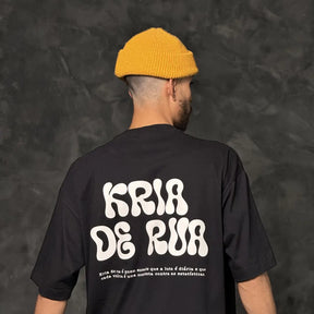 Camiseta Oversized Kria de Rua Preto