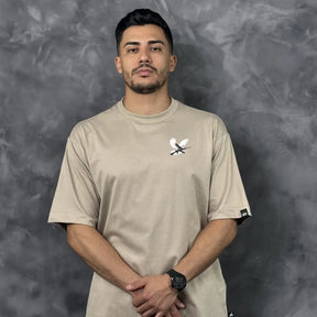 Camiseta Oversized Right for Right Bege