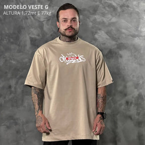 Camiseta Oversized Quebec Bege