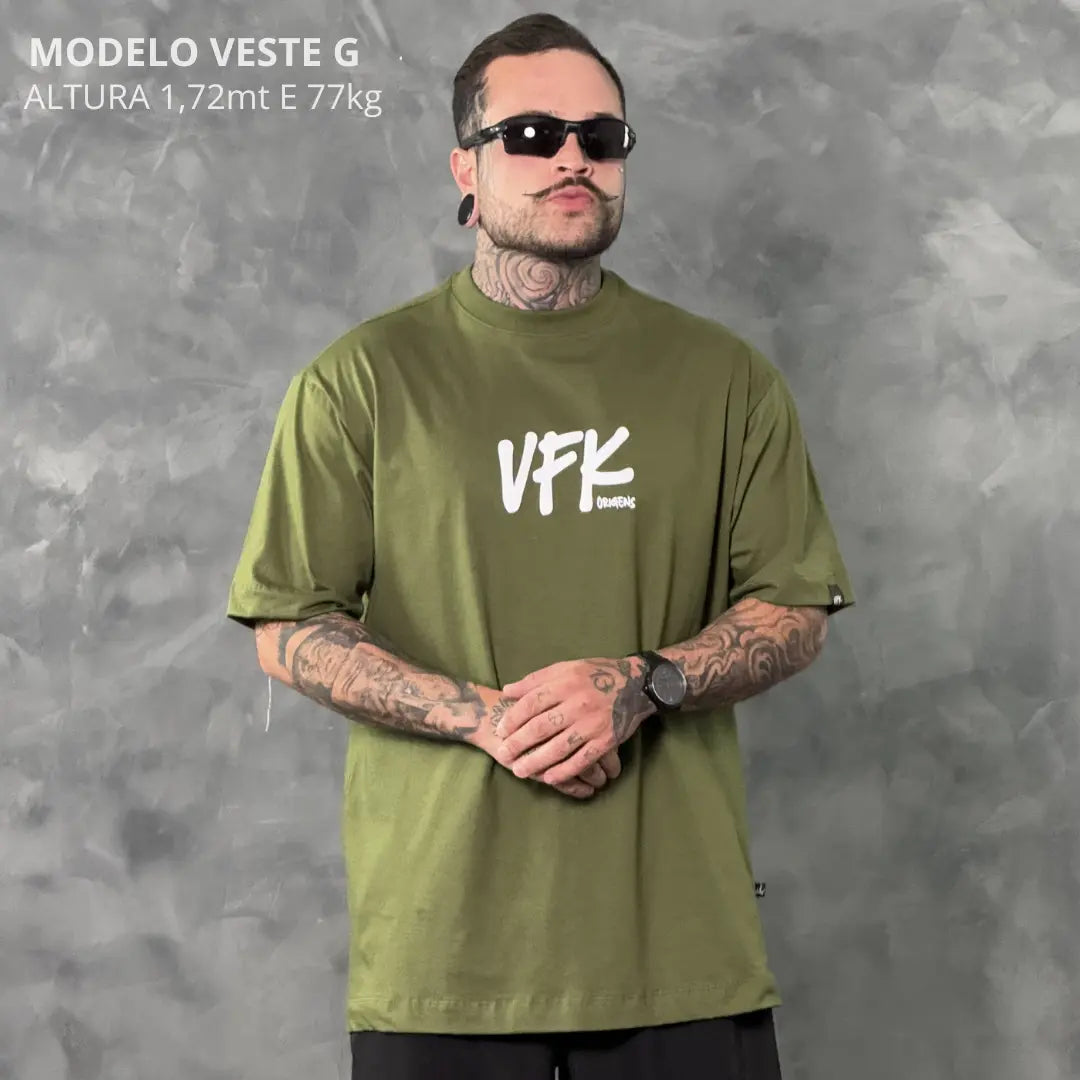 Camiseta Oversized Vfk Verde