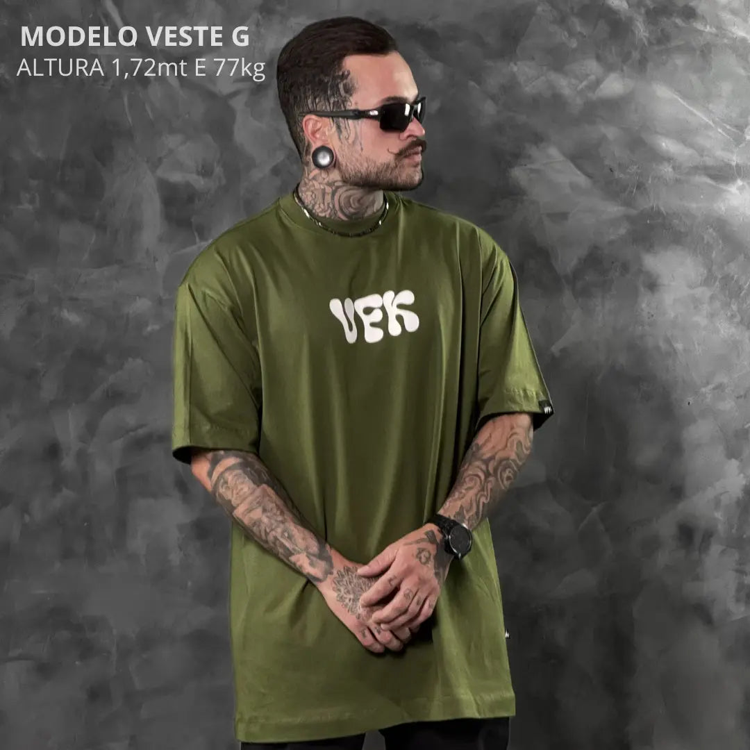 Camiseta Oversized Kria de Rua Verde