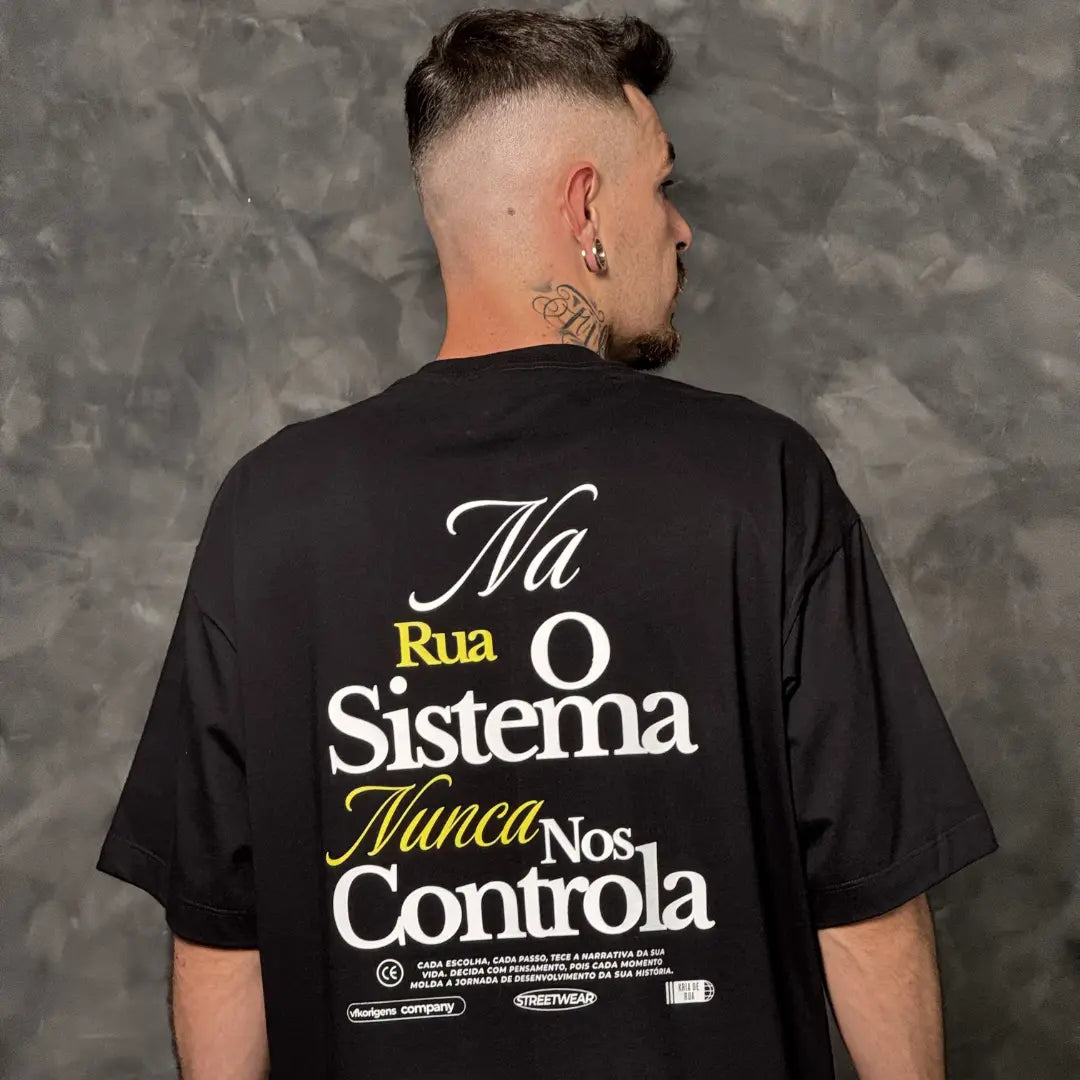 Camiseta Oversized No Rules Preto