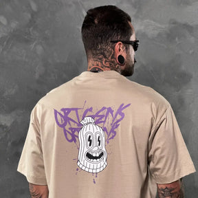 Camiseta Oversized Masked Up Bege