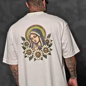 Camiseta Oversized Santa Off-White