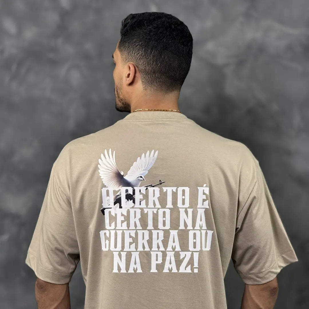 Camiseta Oversized Right for Right Bege