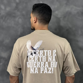 Camiseta Oversized Right for Right Bege