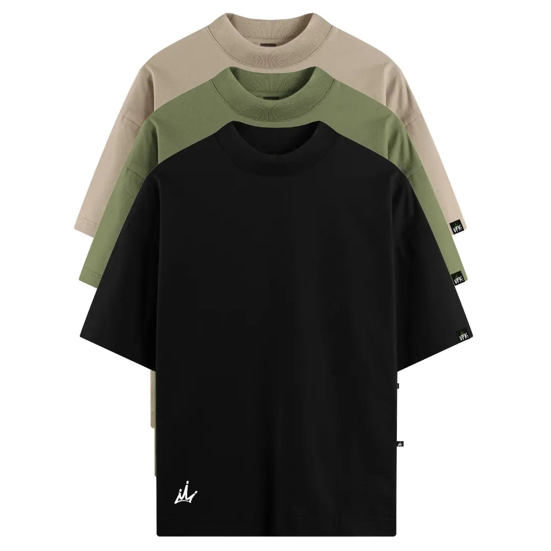 Kit com 3 Camisetas VFK Oversized