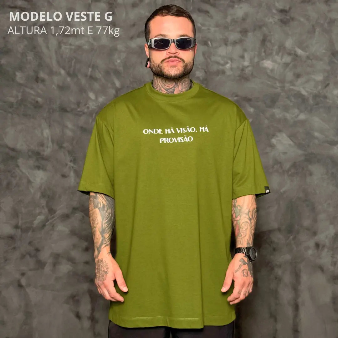Camiseta Oversized Esperança Verde