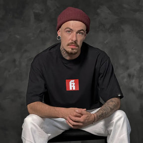 Camiseta Oversized Red Code Preto