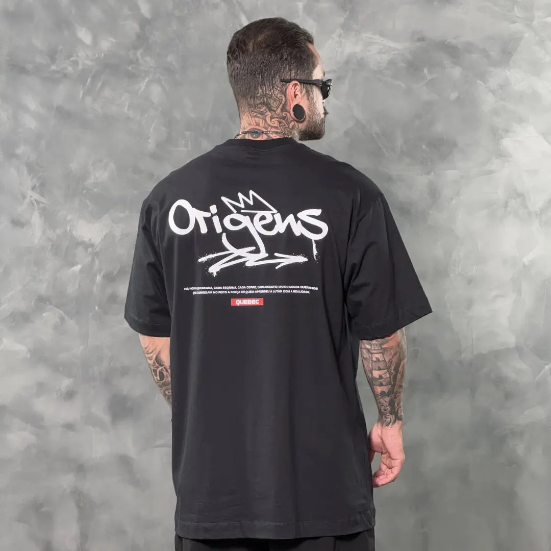 Camiseta Oversized Quebec Preto