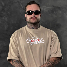 Camiseta Oversized Quebec Bege