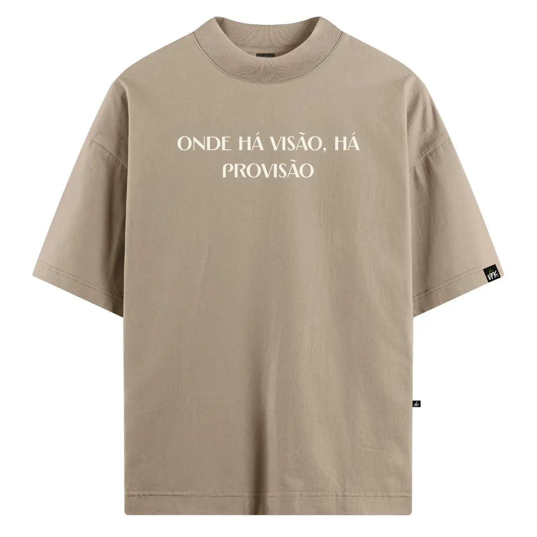 Camiseta Oversized Esperança Bege