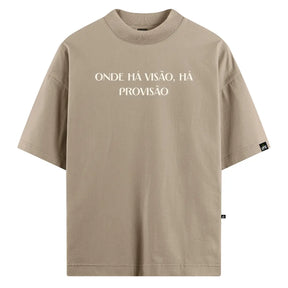 Camiseta Oversized Esperança Bege