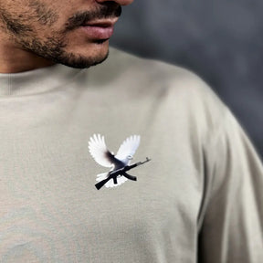 Camiseta Oversized Right for Right Bege