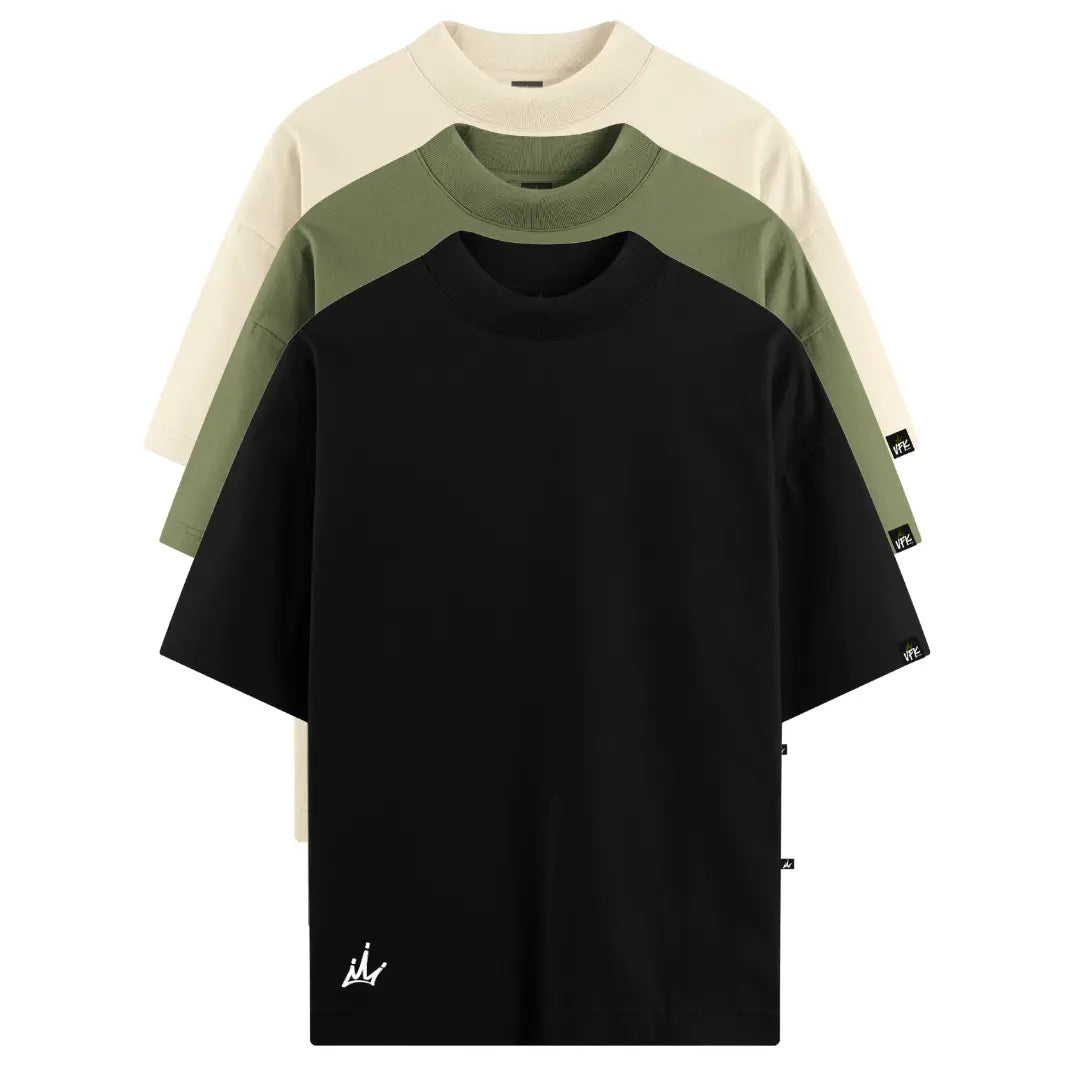Kit com 3 Camisetas VFK Oversized