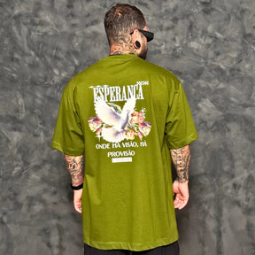 Camiseta Oversized Esperança Verde