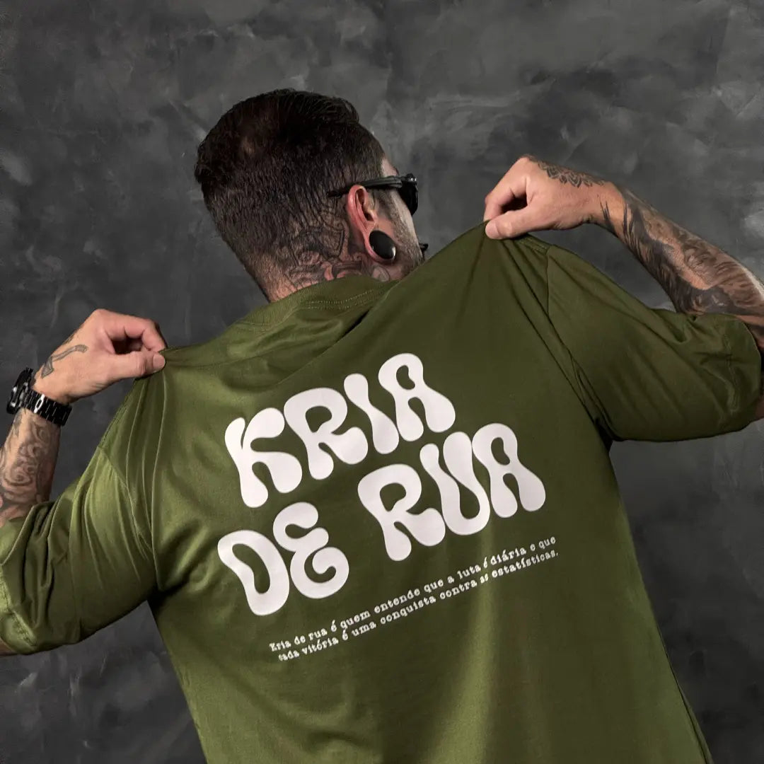 Camiseta Oversized Kria de Rua Verde
