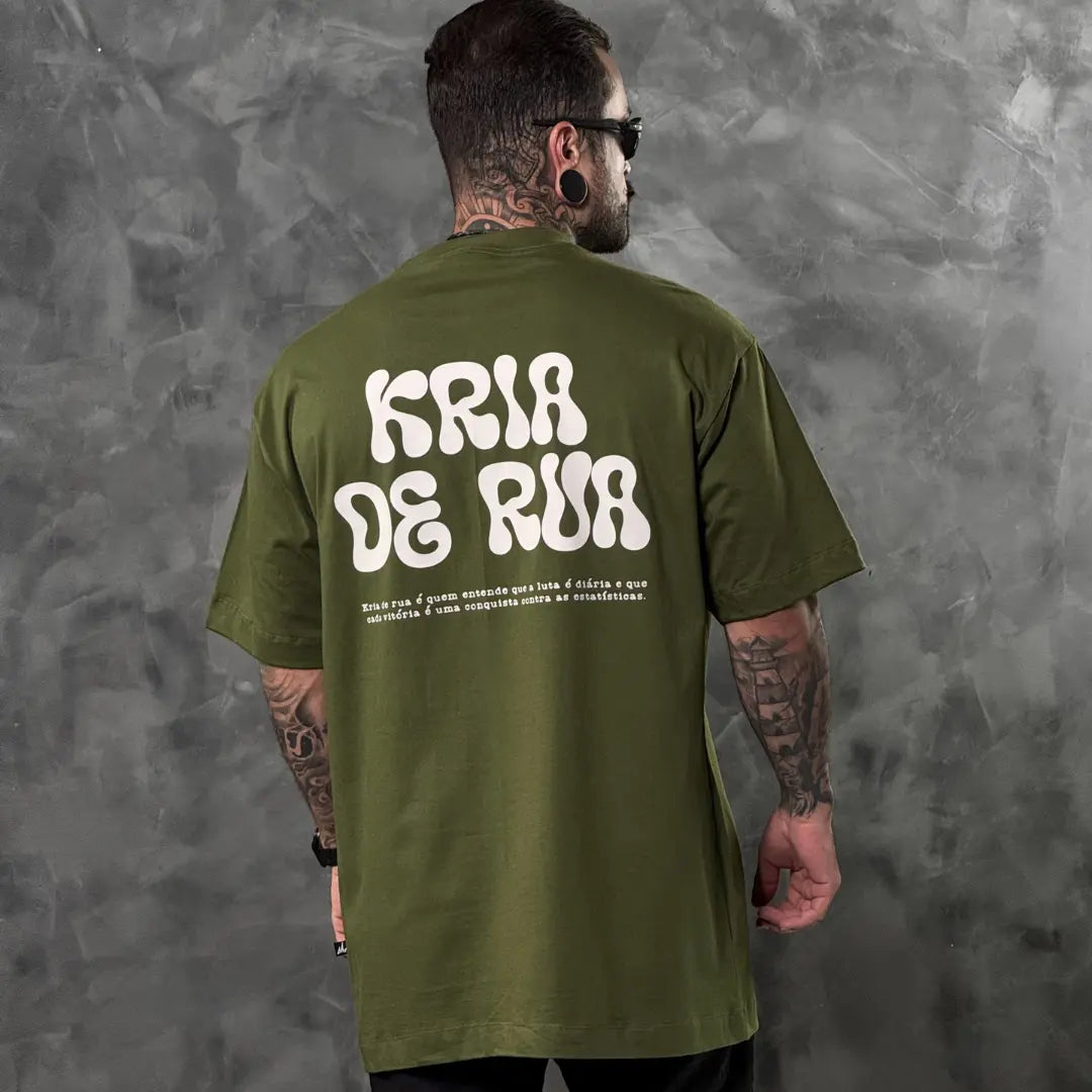 Camiseta Oversized Kria de Rua Verde