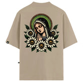 Camiseta Oversized Santa Bege