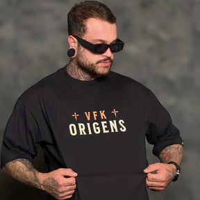 Camiseta Oversized Santa Preto