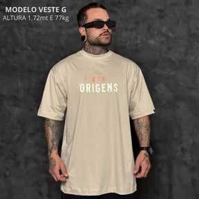 Camiseta Oversized Santa Bege