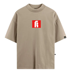Camiseta Oversized Red Code Bege