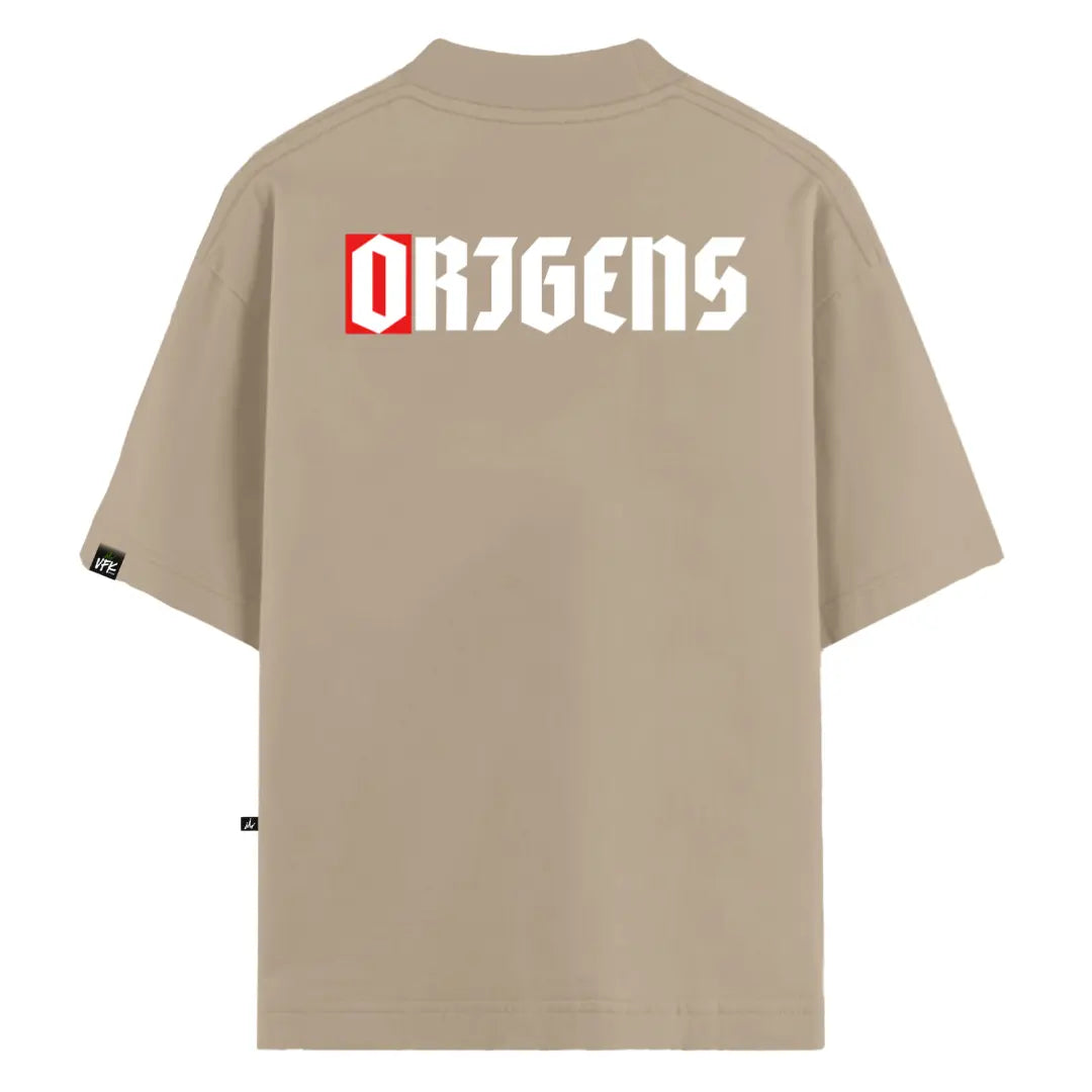 Camiseta Oversized Red Code Bege