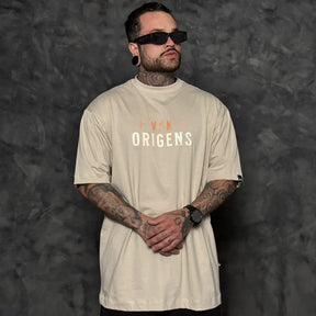 Camiseta Oversized Santa Bege