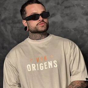 Camiseta Oversized Santa Bege