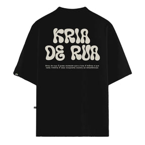 Camiseta Oversized Kria de Rua Preto