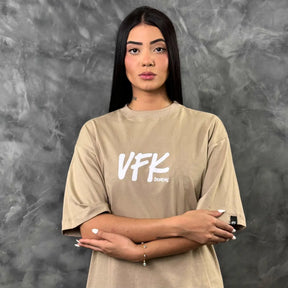 Camiseta Oversized Vfk Bege