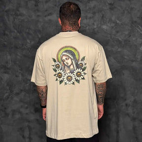 Camiseta Oversized Santa Bege