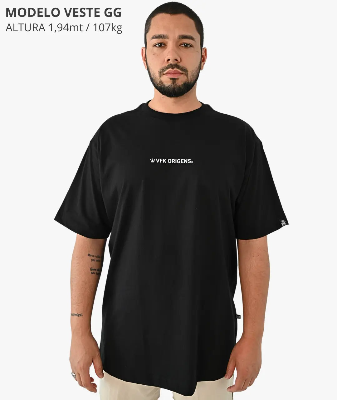 Camiseta Oversized Origins Royal Preto